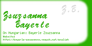 zsuzsanna bayerle business card